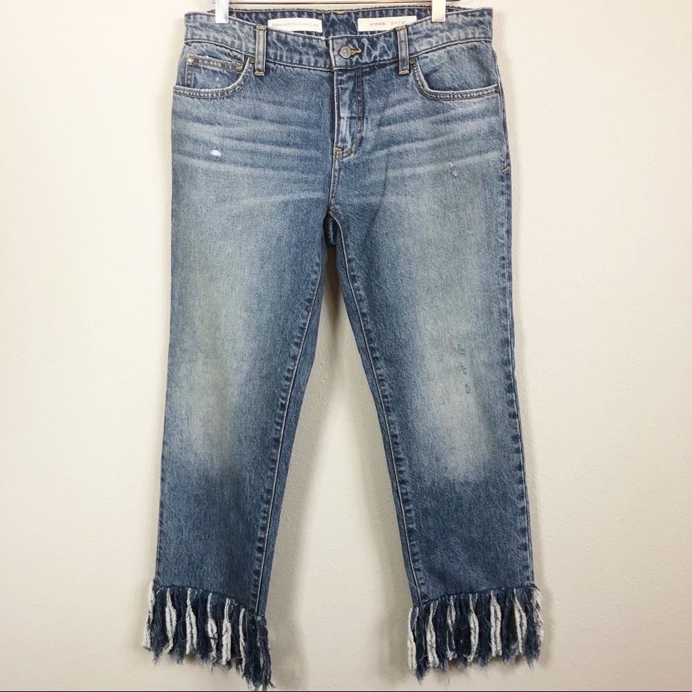 Anthropologie |  ‘Hyphen’ Crop Fringe Hem Jean - Picture 2 of 7